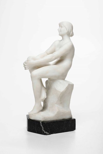 Arte italiana della prima met� del XX secolo Figura femminile seduta  - Asta Scultura del XIX e XX secolo - Associazione Nazionale - Case d'Asta italiane