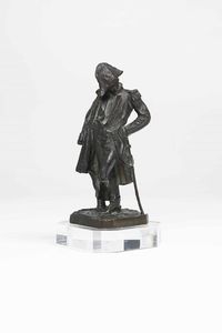 Giuseppe Grandi (1843-1891/94) Il maresciallo Ney  - Asta Scultura del XIX e XX secolo - Associazione Nazionale - Case d'Asta italiane