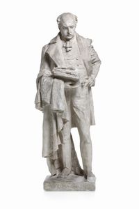 Giovanni Nicolini (1872-1956) Bozzetto per Monumento a Gian Domenico Romagnosi  - Asta Scultura del XIX e XX secolo - Associazione Nazionale - Case d'Asta italiane
