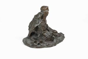 Ernesto Bazzaro : Donna araba  - Asta Scultura del XIX e XX secolo - Associazione Nazionale - Case d'Asta italiane
