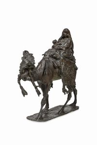 Ernesto Bazzaro, Attribuito a : Maternit� Beduina  - Asta Scultura del XIX e XX secolo - Associazione Nazionale - Case d'Asta italiane