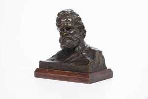 Carlo Cantoni : Busto di Giosu� Carducci  - Asta Scultura del XIX e XX secolo - Associazione Nazionale - Case d'Asta italiane