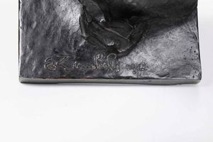 Evaristo Zambelli : Maschera veneziana, 1922  - Asta Scultura del XIX e XX secolo - Associazione Nazionale - Case d'Asta italiane