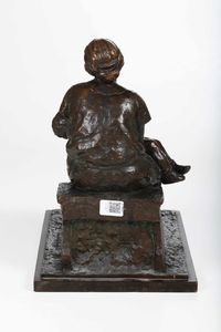 Franco Bargiggia : La Giocondit�  - Asta Scultura del XIX e XX secolo - Associazione Nazionale - Case d'Asta italiane