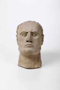A. Canonichetti (Documentato in Umbria (Assisi?), inizi XX secolo) Testa di Benito Mussolini. 1932-33  - Asta Scultura del XIX e XX secolo - Associazione Nazionale - Case d'Asta italiane