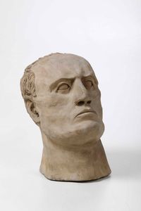 A. Canonichetti (Documentato in Umbria (Assisi?), inizi XX secolo) Testa di Benito Mussolini. 1932-33  - Asta Scultura del XIX e XX secolo - Associazione Nazionale - Case d'Asta italiane