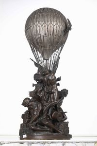 Fr�d�ric-Auguste Bartholdi (Colmar, 1834 � Parigi, 1904) Monumento agli aeronauti dell'assedio di Parigi  - Asta Scultura del XIX e XX secolo - Associazione Nazionale - Case d'Asta italiane