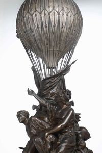 Fr�d�ric-Auguste Bartholdi (Colmar, 1834 � Parigi, 1904) Monumento agli aeronauti dell'assedio di Parigi  - Asta Scultura del XIX e XX secolo - Associazione Nazionale - Case d'Asta italiane