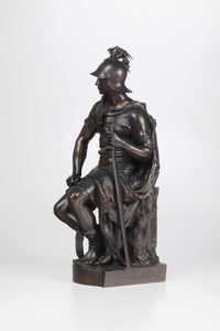 Paul Dubois : Il coraggio militare  - Asta Scultura del XIX e XX secolo - Associazione Nazionale - Case d'Asta italiane