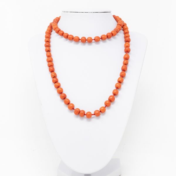 Antica collana in corallo rosso-arancio  - Asta Gioielli e Orologi - Associazione Nazionale - Case d'Asta italiane