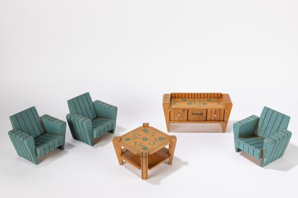 Salottino in legno  - Asta Giocattoli d'Epoca - Associazione Nazionale - Case d'Asta italiane