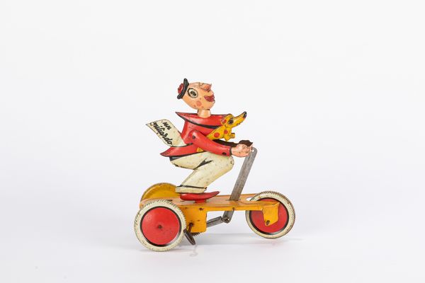 Bell : Signor Bonaventura su triciclo  - Asta Giocattoli d'Epoca - Associazione Nazionale - Case d'Asta italiane