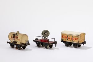 Marklin - Serie di 3 vagoni merci 1674, 1964 e 1683