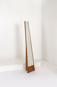 RIMA-DESIO - Specchiera con cornice in legno di palissandro.Fine anni '70Etichetta del produttorecm 170x35x19