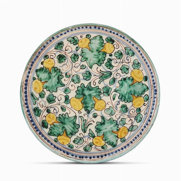 PIATTO, MONTELUPO, 1570-1590 CIRCA  - Asta ASTA A TEMPO | MONTELUPO: MAIOLICHE RINASCIMENTALI - Associazione Nazionale - Case d'Asta italiane