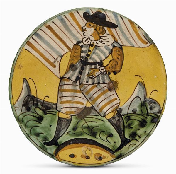 PIATTO, MONTELUPO, 1650 CIRCA  - Asta ASTA A TEMPO | MONTELUPO: MAIOLICHE RINASCIMENTALI - Associazione Nazionale - Case d'Asta italiane