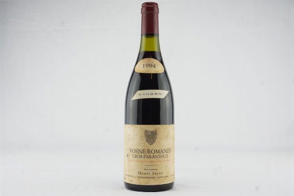 Vosne-Roman&eacute;e Cros Parantoux Domaine Henri Jayer 1994  - Asta IL SIGNIFICATO DELLA PASSIONE - Vini Pregiati e da Collezione - Associazione Nazionale - Case d'Asta italiane