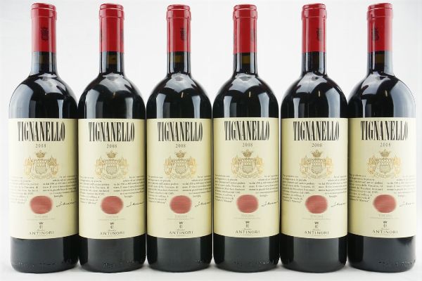 Tignanello Antinori 2008  - Asta IL SIGNIFICATO DELLA PASSIONE - Vini Pregiati e da Collezione - Associazione Nazionale - Case d'Asta italiane
