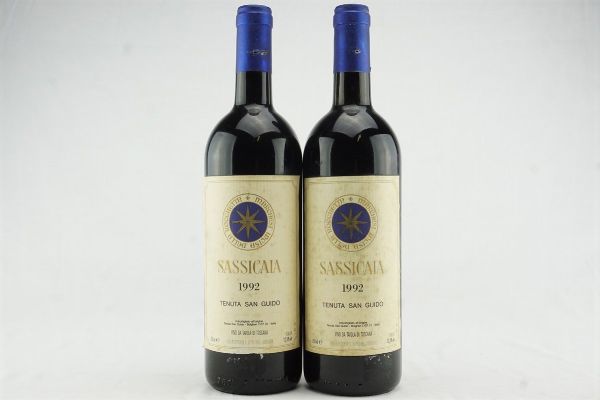 Sassicaia Tenuta San Guido 1992  - Asta IL SIGNIFICATO DELLA PASSIONE - Vini Pregiati e da Collezione - Associazione Nazionale - Case d'Asta italiane