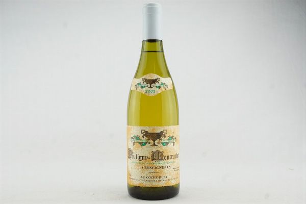Puligny-Montrachet Les Enseign&egrave;res Domaine J.-F. Coche Dury 2003  - Asta IL SIGNIFICATO DELLA PASSIONE - Vini Pregiati e da Collezione - Associazione Nazionale - Case d'Asta italiane