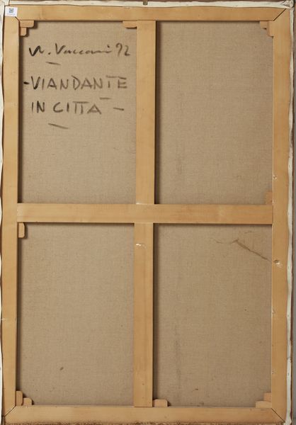 VACCARI WAINER (n. 1949) : Viandante in citt�.  - Asta Asta 403 | ARTE MODERNA E CONTEMPORANEA Online - Associazione Nazionale - Case d'Asta italiane