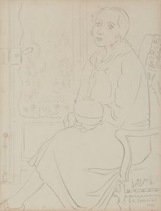 SEVERINI GINO (1883 - 1966) - Femme  la tasse.