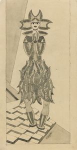 DEPERO FORTUNATO (1892 - 1960) - Ballerina floreale.