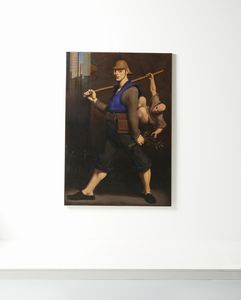 VACCARI WAINER (n. 1949) : Viandante in citt�.  - Asta Asta 403 | ARTE MODERNA E CONTEMPORANEA Online - Associazione Nazionale - Case d'Asta italiane