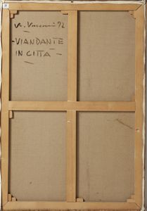VACCARI WAINER (n. 1949) : Viandante in citt�.  - Asta Asta 403 | ARTE MODERNA E CONTEMPORANEA Online - Associazione Nazionale - Case d'Asta italiane