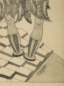 DEPERO FORTUNATO (1892 - 1960) : Ballerina floreale.  - Asta Asta 403 | ARTE MODERNA E CONTEMPORANEA Online - Associazione Nazionale - Case d'Asta italiane