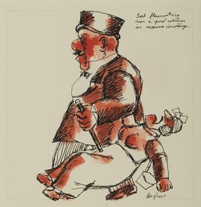 BORGHESE FRANZ (1941 - 2005) - Sul flemmatico non si pu� contare in nessuna circostanza.