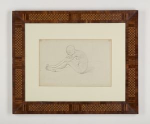 CASORATI FELICE (1883 - 1963) : Nudino seduto.  - Asta Asta 403 | ARTE MODERNA E CONTEMPORANEA Online - Associazione Nazionale - Case d'Asta italiane