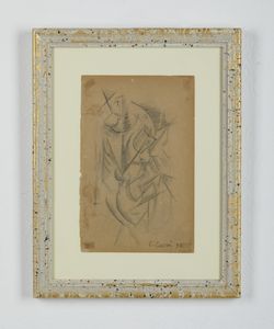 CARRA' CARLO (1881 - 1966) : Senza titolo.  - Asta Asta 403 | ARTE MODERNA E CONTEMPORANEA Online - Associazione Nazionale - Case d'Asta italiane