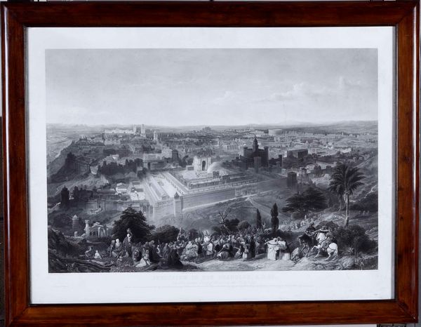 Charles Mottram : Due grandi vedute di Gerusalemme, secolo XIX, entro cornici in legno.  - Asta Antiquariato Aprile - Associazione Nazionale - Case d'Asta italiane