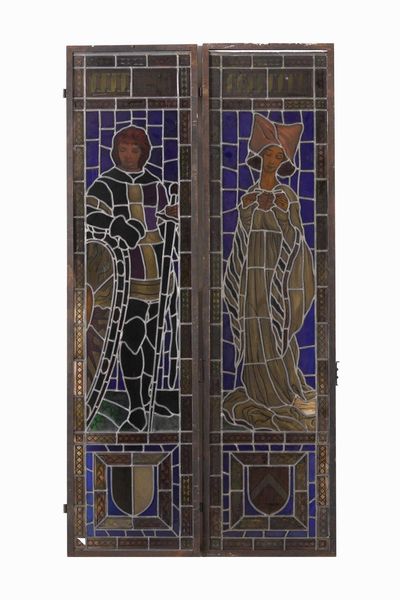 Due vetrate legate a piombo  - Asta Antiquariato Aprile - Associazione Nazionale - Case d'Asta italiane