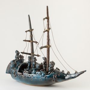 Silvana Priametto : Silvana Priametto, Ceramiche San Giorgio, Albissola, secolo XX  - Asta Antiquariato Aprile - Associazione Nazionale - Case d'Asta italiane