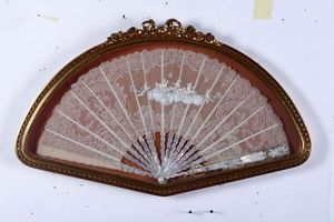 Lotto di quattro ventagli in cornice  - Asta Antiquariato Aprile - Associazione Nazionale - Case d'Asta italiane