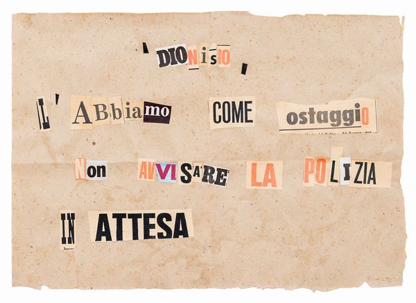 RAOUL SCHULTZ : Lettere anonime  - Asta Arte moderna e contemporanea - Associazione Nazionale - Case d'Asta italiane