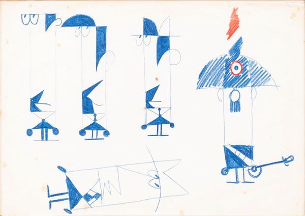 Pino Pascali : Carabinieri e ometti  - Asta Arte moderna e contemporanea - Associazione Nazionale - Case d'Asta italiane