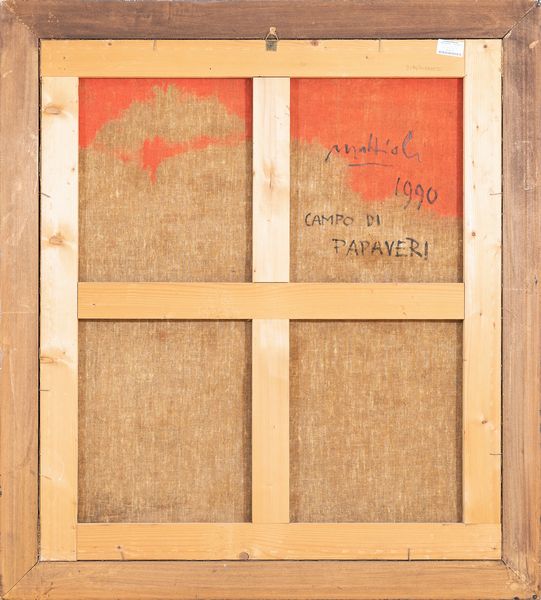 Carlo Mattioli : Campo di papaveri  - Asta Arte moderna e contemporanea - Associazione Nazionale - Case d'Asta italiane