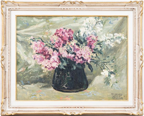 TEODORO WOLF FERRARI : Violeciocche e un garofano  - Asta Arte moderna e contemporanea - Associazione Nazionale - Case d'Asta italiane