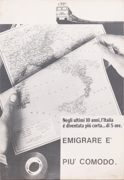 LUCIANO  ORI : Emigrare � pi� comodo  - Asta Arte moderna e contemporanea - Associazione Nazionale - Case d'Asta italiane