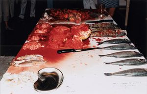 Hermann Nitsch : Santa Lucia 77. Blut. Opfer. Operation.  - Asta Arte moderna e contemporanea - Associazione Nazionale - Case d'Asta italiane