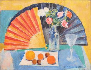 JUTI RAVENNA - Natura morta con ventaglio