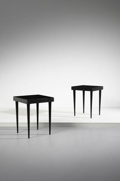 ROYERE JEAN  (1902 - 1981) : Coppia di tavolini da salotto  - Asta DESIGN E ARTI DECORATIVE DEL NOVECENTO Tradizionale - Associazione Nazionale - Case d'Asta italiane