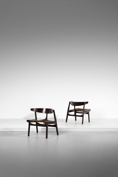 GIUSEPPE ZAMERINI : Coppia di poltrone per M.I.M Roma  - Asta DESIGN E ARTI DECORATIVE DEL NOVECENTO Tradizionale - Associazione Nazionale - Case d'Asta italiane