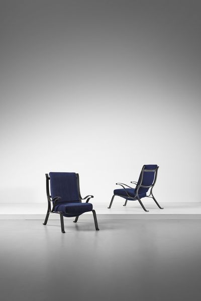 CACCIA DOMINIONI LUIGI (n. 1913) : Coppia di poltrone per Azucena  - Asta DESIGN E ARTI DECORATIVE DEL NOVECENTO Tradizionale - Associazione Nazionale - Case d'Asta italiane