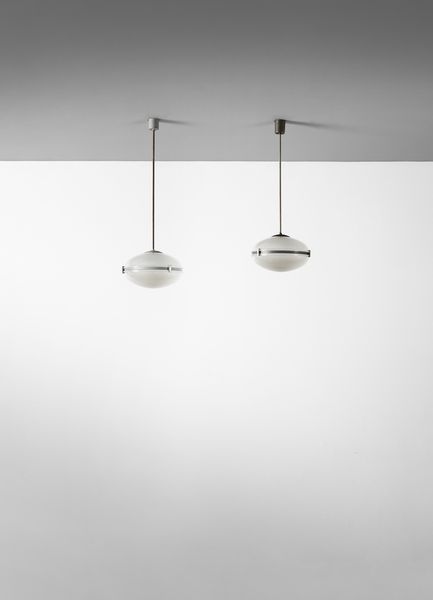 AGNOLI TITO (1931 - 2012) : Coppia lampade a sospensione per O-Luce  - Asta DESIGN E ARTI DECORATIVE DEL NOVECENTO Tradizionale - Associazione Nazionale - Case d'Asta italiane