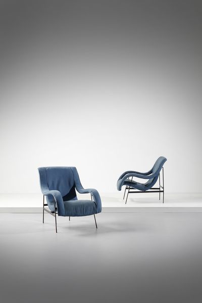 RADICE GIGI (1954 - 2002) : Coppia di poltrone Arianna per Renzo Minotti  - Asta DESIGN E ARTI DECORATIVE DEL NOVECENTO Tradizionale - Associazione Nazionale - Case d'Asta italiane