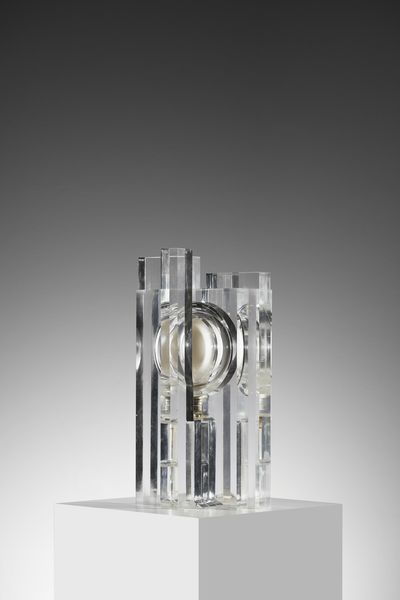 PETTI SANDRO (n. 1927) : Lampada da tavolo per Angolometallarte, Roma  - Asta DESIGN E ARTI DECORATIVE DEL NOVECENTO Tradizionale - Associazione Nazionale - Case d'Asta italiane